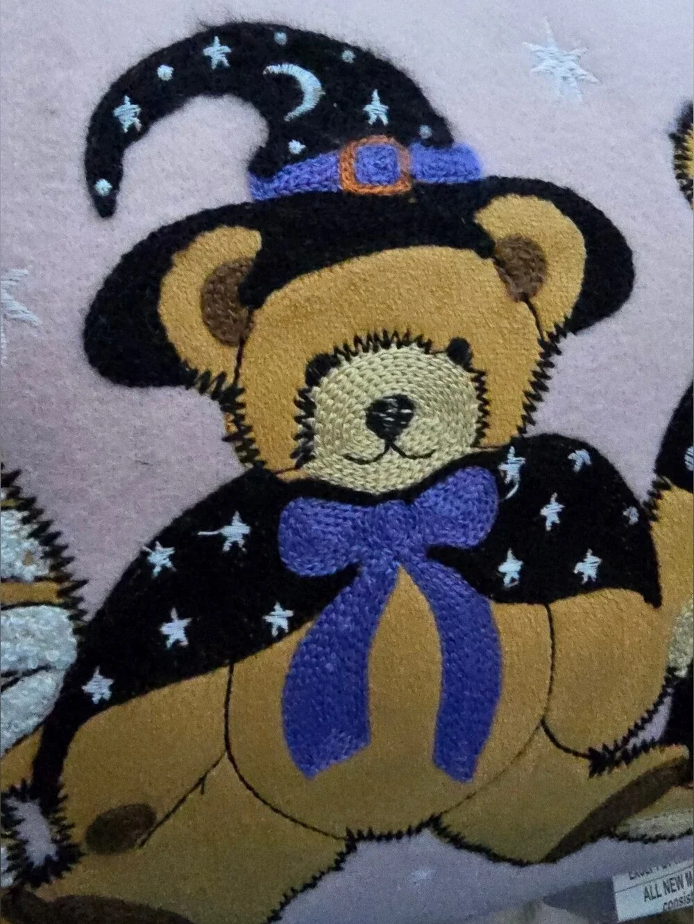 Envogue Halloween Embroidery Pillow Teddy Bear Kids Costume & Wooden Sign